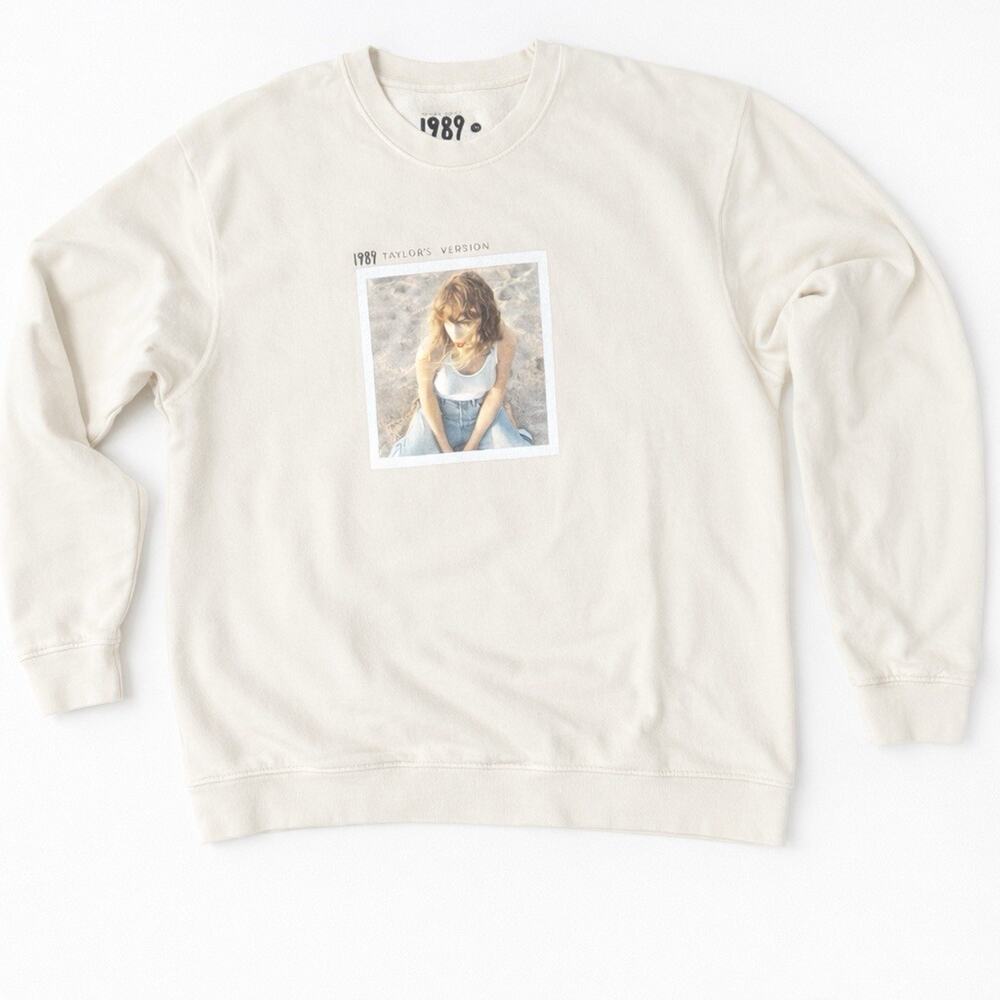 Taylor Swift 1989 Taylor's Version Sweatshirt Cream Album Photo 2XL
